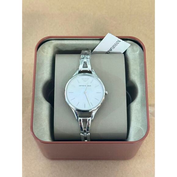 Emporio Armani Aurora AR11054 Ladies Watch With Mother Of Pearl White Dial